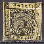Baden 2 1851 Numeral Used 