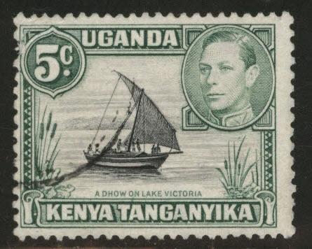 Kenya Uganda and Tanganyika KUT  Scott 67 used 1938 Dhow