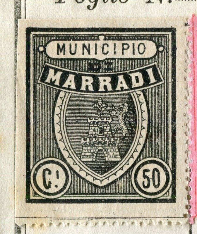 ITALY; 1870s-80s classic Local Post Revenue issue Mint hinged, Marradi