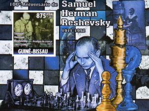 Guinea Bissau 2011 CHESS Samuel Herman Reshewsky s/s Imperforated Mint (NH)