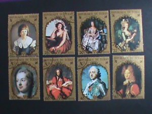 Chad Stamp: 1971-3-SC#232A//233J- Portraits of French Royalty CTO Stamp set#1