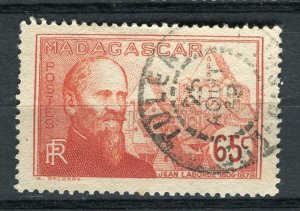 FRENCH COLONIES; MADAGASCAR early 1938 Laborde issue used 65c. POSTMARK