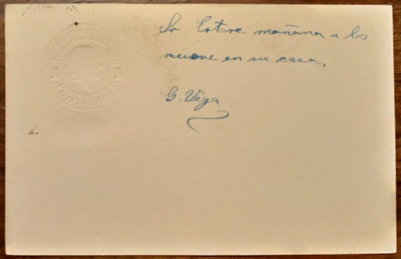 Mexico Stationary cover 1916 Postal Card 1c, 10c overprint and cut half 2c stamp