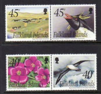 Falkland Islands Birds and Flowers 821-822 MNH  S1956