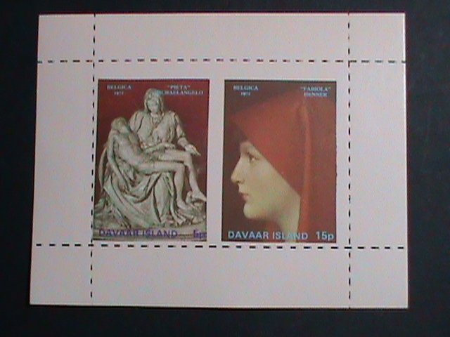 DAVAAR ISLAND STAMPS-1972- FAMOUS PAINTING-MNH-S/S SHEET VF VERY FINE