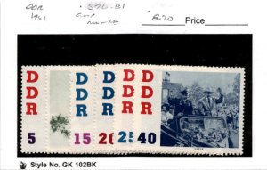 Germany - DDR, Postage Stamp, #576-581 Mint LH, 1961 Gherman Titov (AG)