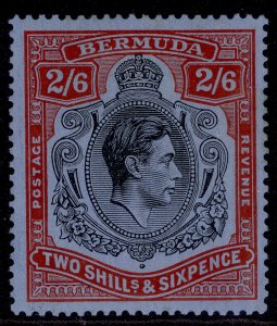 BERMUDA GVI SG117, 2s 6d black & red/grey-blue, LH MINT. Cat £70.