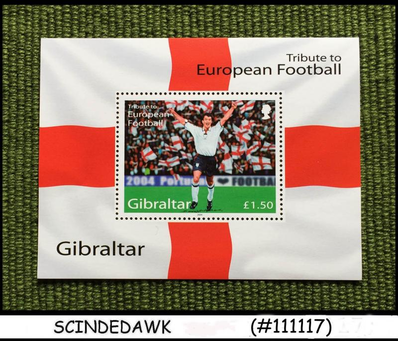 GIBRALTAR - 2004 TRIBUTE OF EUROPEAN FOOTBALL / SOCCER - Min. sheet MNH