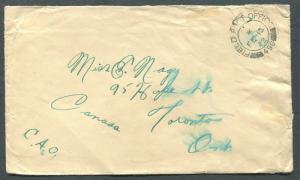 CANADA WWII ERA MILITARY COVER F.P.O. CANCEL 496