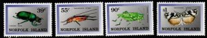 NORFOLK ISLAND SG456/9 1989 INSECTS MNH