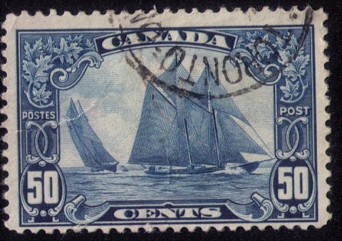 CANADA Sc #158  Used BLUE NOSECLOSED-UP TEAR LF-VF