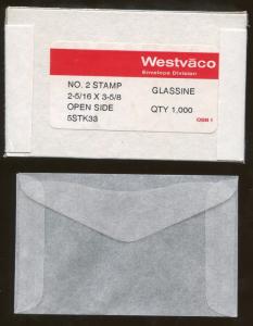 Lot of 3 Boxes - 3000 Westvaco No. 2 Stamp Glassine Envelopes 2-5/16 x 3-5/8 