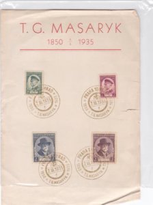 czechoslovakia 1935 special cancels on paper ref r14880