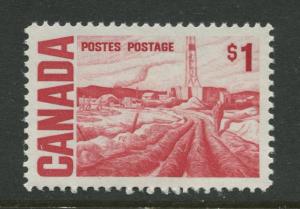 Canada -Scott 465B- General Issue -1967 -MNH - Single $1 Stamp