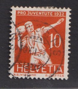 Switzerland #B62 used 1932  Pro Juventute  10c  putting the stone
