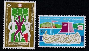 Tunisia # 664-665, Mediterannean Games, Mint NH. 1/2 Cat.