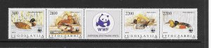 BIRDS - YUGOSLAVIA #1951  DUCKS  WWF  MNH