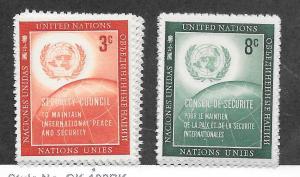 UN #55-56  (MNH) CV$0.55