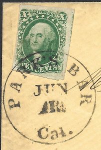 Doyle's_Stamps: Parks Bar, CA, Postal History w/#14 on Cover