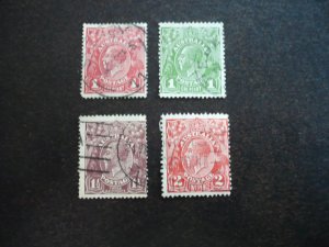 Stamps - Australia - Scott# 21,23,24,28 - Used Part Set of 4 Stamps