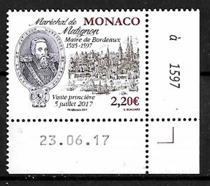 MONACO STAMPS MARSHAL MATIGNON, 2017 , MNH