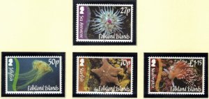 FALKLAND ISLANDS 2012 Marine Life; Scott 1043-46, SG 1207-10; MNH