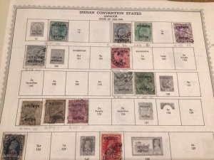 India Convention States mounted mint and used stamps A10098