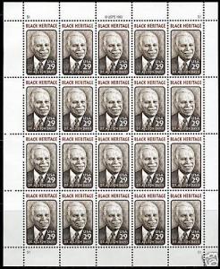 US BLACK HERITAGE ALLISON DAVIS SHEET SCOTT#2816 MNH