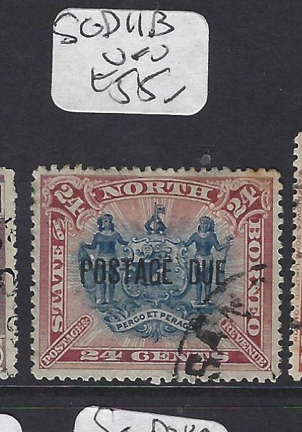 NORTH BORNEO (P1512B) 24C ARMS, LION    POSTAGE DUE SG D11B    VFU