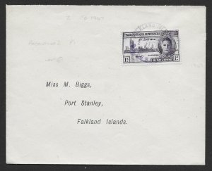 FALKLAND IS. DEPS. 1947 ( 2 Feb) Cover to Port Stanley - 17698