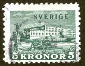 Sweden Sc# 229 Used (a) 1931 5k dark green Royal Palace