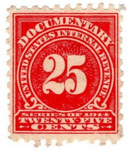 (I.B) US Revenue : Documentary 25c (1914)