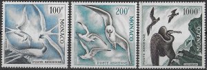 1957 Monaco airmail seabirds 4v. MNH Unificato n. 66/68