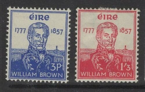 IRELAND SG168/9 1957 WILLIAM BROWN HVY MTD MINT 