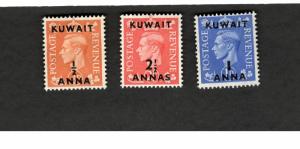 Kuwait SCOTT #93 #94 #97 MH stamps