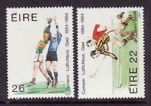 Ireland-Sc#598-9-unused NH set-Sports-Gaelic Athletic Assoc.-Hurling-Soccer-1984