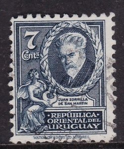 Uruguay 1933 J Zorilla de San Martin 7c Fine Used SG 691 VGC