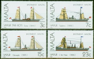 Malta 1985 Ships 3rd Series Set of 4 SG772-775 V.F MNH