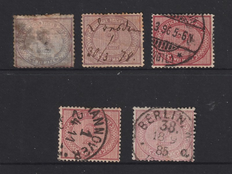 Germany x 5 shades of the 2M from 1872