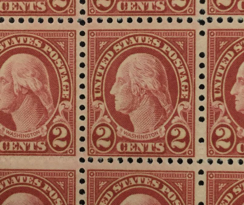 MOMEN: US STAMPS #634 VAR. LONG EAR CENTER BLOCK OF 4 MINT OG NH LOT #72324