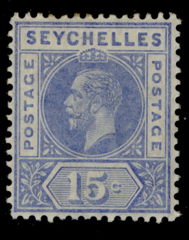 SEYCHELLES SG75, 15c ultramarine, LH MINT.