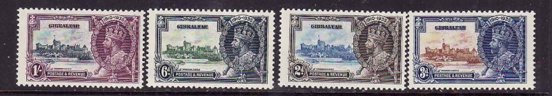Gibraltar-Sc#100-3- id4-unused LH KGV set-Silver Jubilee-Omnibus-Castles-1935-