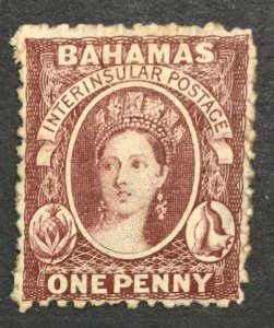 MOMEN: BAHAMAS SG #20w 1863 INVERTED WMK UNUSED **PF CERT** LOT #198914-6218