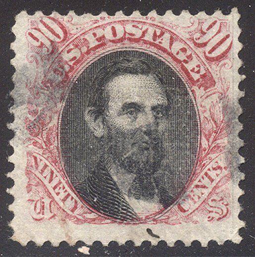 U.S. #122 SCARCE Used - 1869 90c Pictorial 