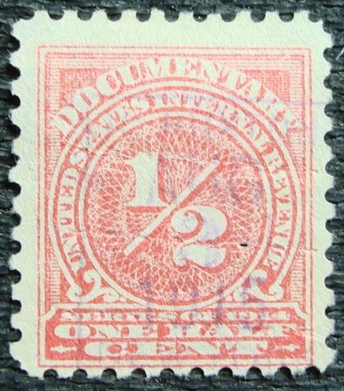 US #R206 Used Single, Misperf Revenue, SCV $.50