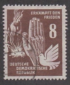 Germany DDR # 72, Hand & Dove, Used, 1/3 Cat.