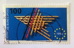 Germany 1992 Scott 1766 used - 100pf, Inner Market of the European Union