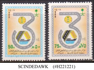 SAUDI ARABIA - 1988 3rd INTERNATIONAL ROADS FEDERATION - 2V - MINT NH