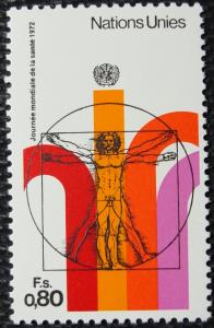 UN Geneva #24 MNH, Single, Leonardo da Vinci, SCV $.45 L10