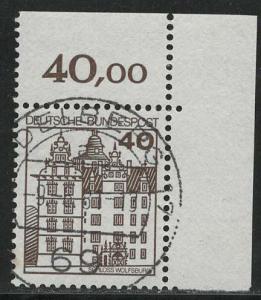Germany Bund Scott # 1309, used, variation sheet printing
